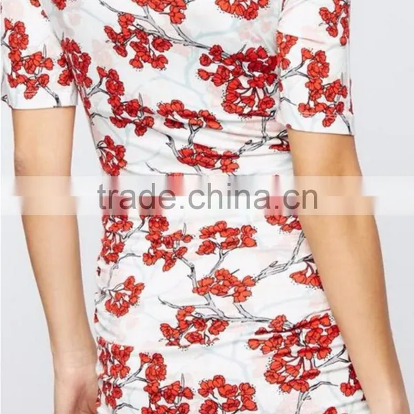 Office Maternity Clothing Womens Floral Print Dresses photo-4