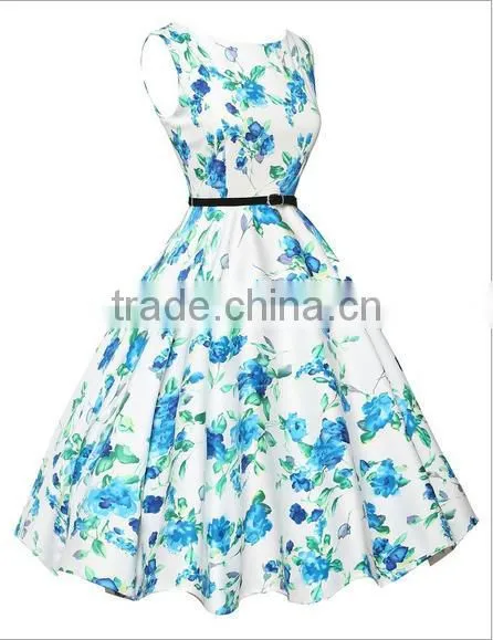 Walson F20197A Hot Sale Women Vitage Dress 50s Retro Dress Rockabilly Swing Dress for Women photo-2