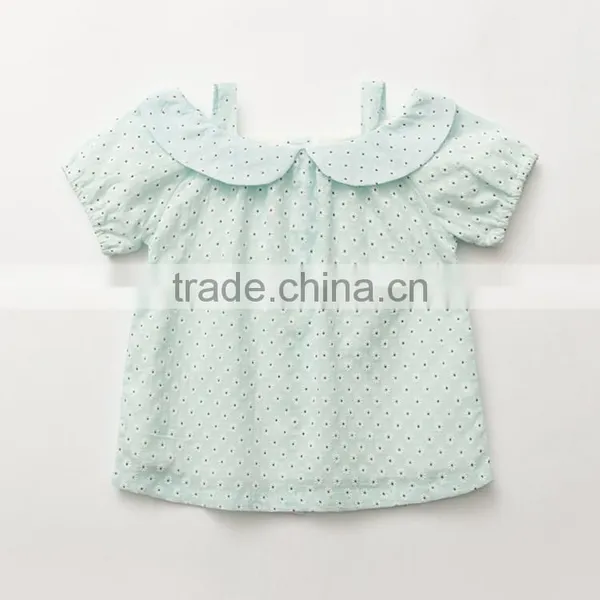 Children's Suspenders Cold Shoulder Daisy Prints Tops T Shirt photo-6