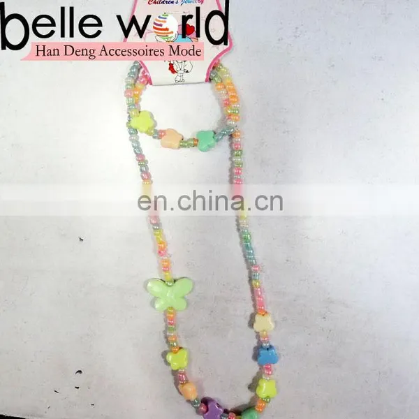 Butterfly Bead Wholesale Chunky Bubblegum Necklace for Little Girls photo-2