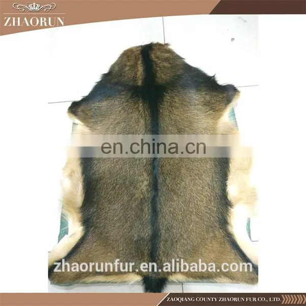High Quality Natural Real Goat Fur Blanket Rug photo-5