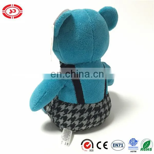 Blue Bear With Suspender Mr. Gentleman Cute Kids Teddy Bear Toy photo-5