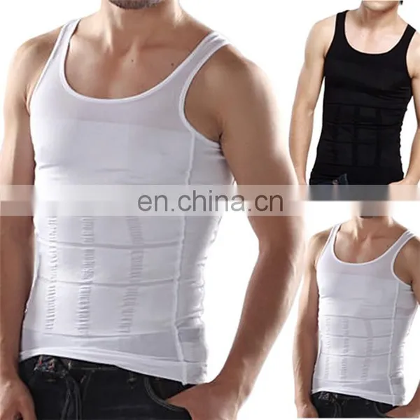 Mens Slimming Body Shaper Vest Slim Belly Buster Underwear Compression Vest