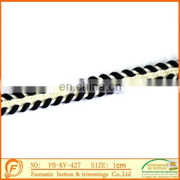 2017 Hot Fashion Fantastic Black and White Mix Color Weave Fashion Braid for Clothes Dress photo-2