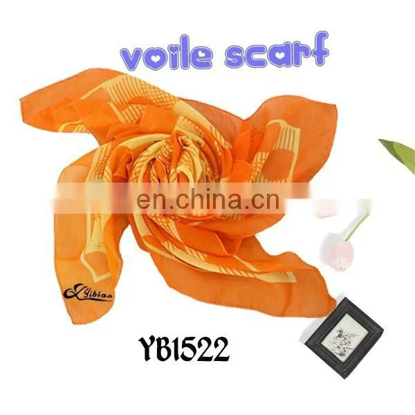 Voile Soft Scarf Fashion Woman New Start Design Printing Factory Make Hot Sell to European photo-2