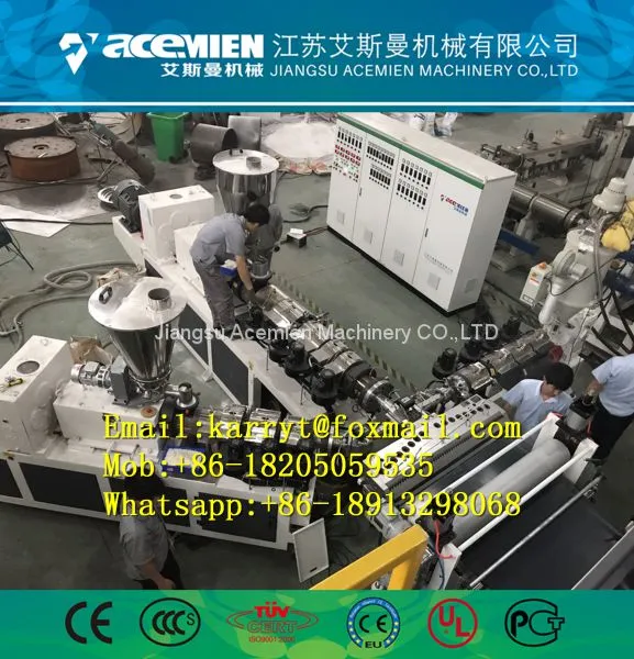 Plastic composite trapezoidal roof tile processing line/ PVC trapezoidal roof sheet making machine