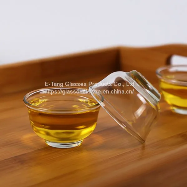 Wholesale Factory Price Amazon Custom Logo 50ml Handmade Kungfu Pyrex Glass Gongfu Tea Cup photo-3