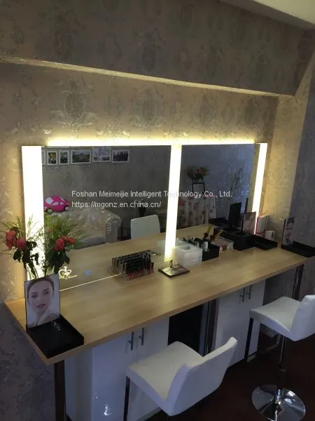 Custom Beauty Salon Beauty Mirror LED Light Mirror Wall-mounted LED Makeup Mirror Hairdressing Mirror photo-4
