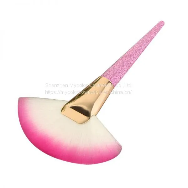 3D Sakura Princess Individual Customize Synthetic Hair Fan Brush Makeup Brush