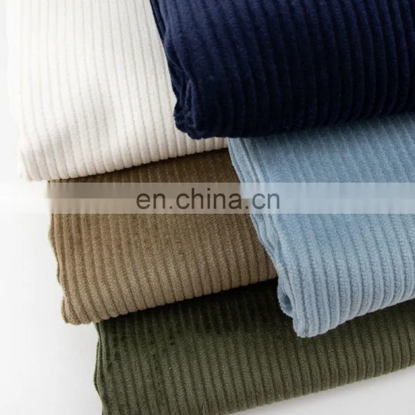 Good Drapery Solid Dyed 100% Polyester 8 Wale Corduroy Fabric for Jacket/pillow/trousers photo-2