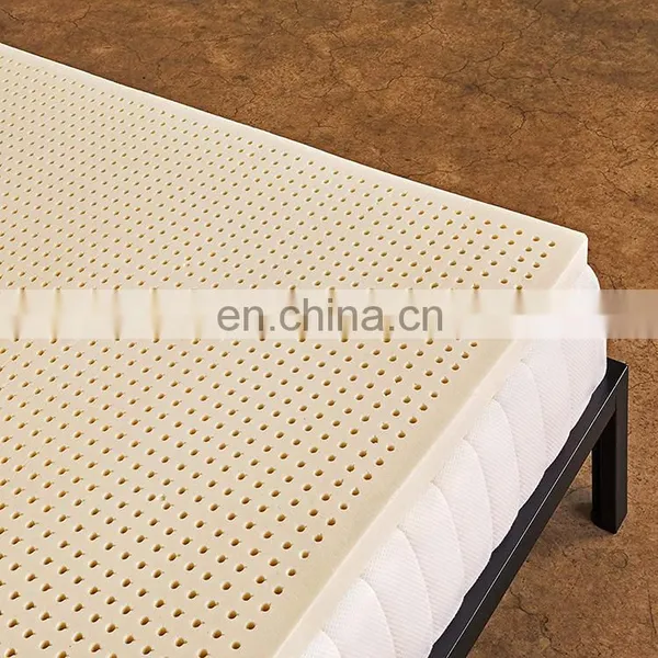 2020 Amazon Hot Sale Home Textile Hypo-allergenic King Size Zipper 100 Natural Latex Mattress Toppers With Removable Cover photo-3
