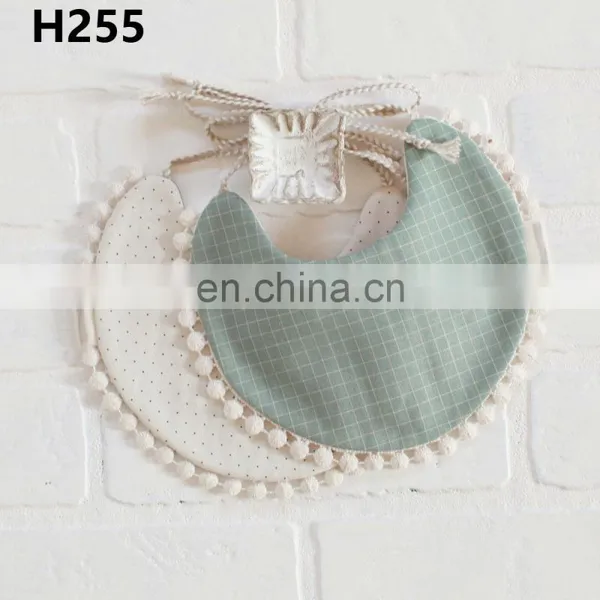 1PC Newborn Baby Boys Girls Bibs Cute Saliva Towel Feeding Cotton Bibs Dribble Bandana Scarf Dinner Feeding Tassel Double-deck photo-5
