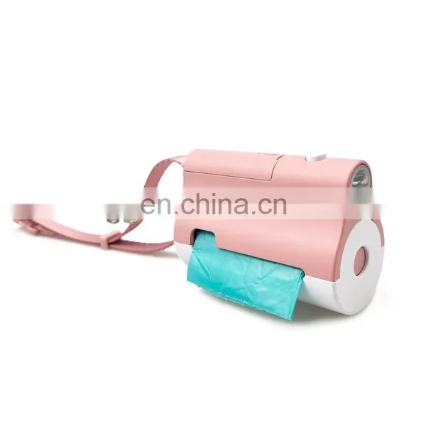 Dog Poop Bag Dispenser Poop Waste Bag Holder Dispenser With LED Flashlight Dog Poop Bag With LED