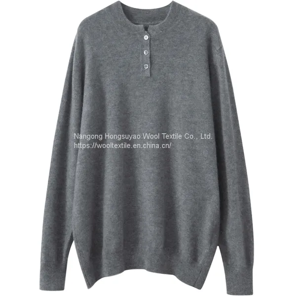 Spring and Autumn Men Fashion Round Neck Red Cashmere Sweater Knitted Pullover Sweater photo-3
