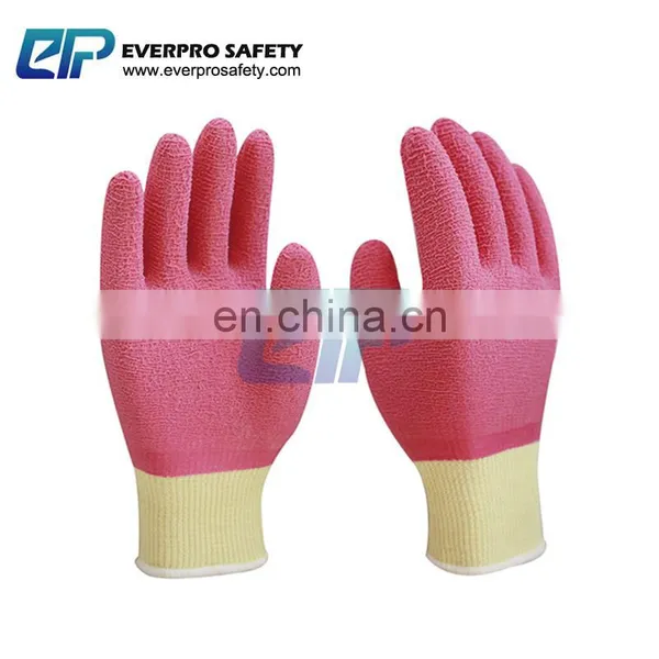 Half Wave Wrinkle Hanging Wear Non-Slip Dipped Rubber Protective Gloves photo-4