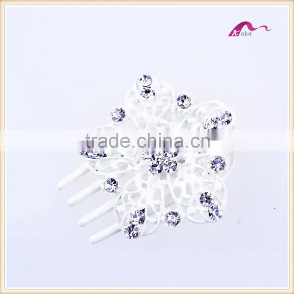 Crystal Flower Hair Comb Jewelry For Bridal Hair Accessories photo-4