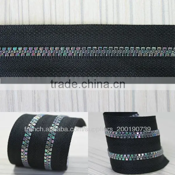5# Plastic Derlin Resin Colorful Teeth Zipper Decorative Zippers for Garment photo-3