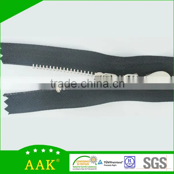 3# Shining Silver Normal Teeth Close End Designer Zippers photo-5