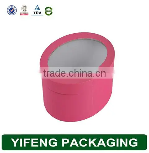 Custom Round Cardboard Gift Packaging Box With Transparent Lid photo-3