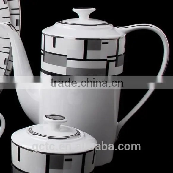 Bone China 15pcs Tea Set With Geometric Figure photo-2