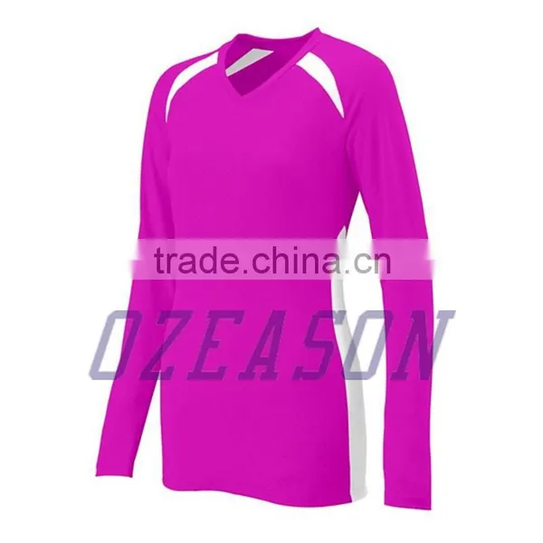 Wholesale Fashion Plain Long Sleeve Volleyball Jerseys for Women Supplier's Choice photo-5