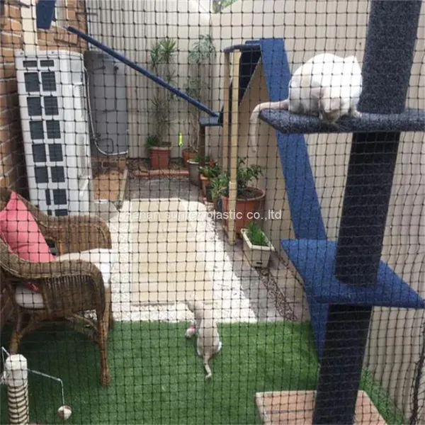 Cat Protection Net for Balcony, 4x3 m 6x3 m 8x3 m Black Cat Net Wire Reinforced With Fixing Rope and Accessories photo-5
