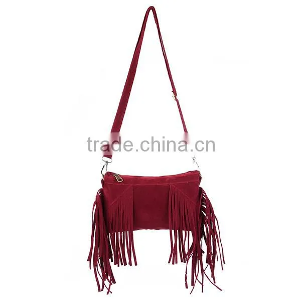 Bohemia Style Suede Clutch Bags/Designed Fringe Tassel Bag/New Clutch With Tassels photo-4