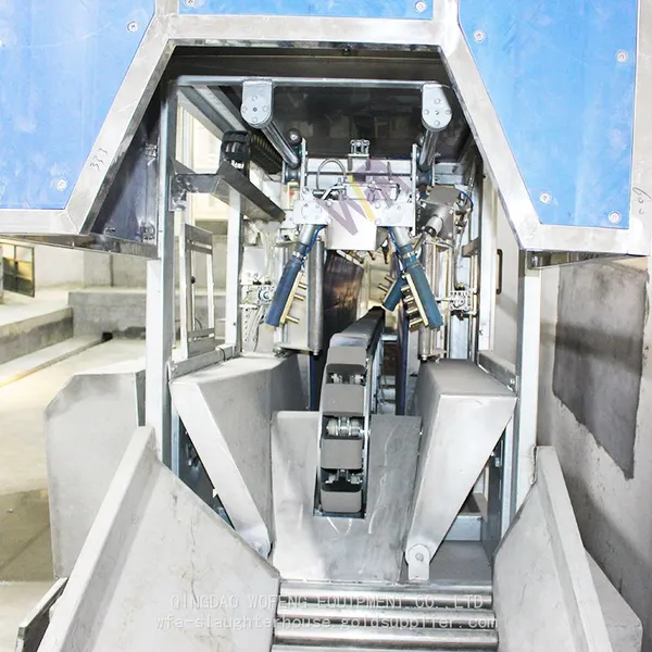 Complete Pig Abattoir Machine Three Points Electric Stunning Conveyor For Pig Slaughter Line photo-2