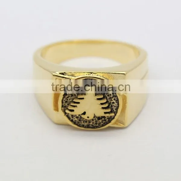 Promotional Enameled Stainless Steel Men Stamp Ring photo-2