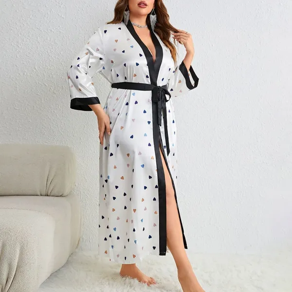 Plus Size Women's Pajama Bathrobe Oversized Manufacturer Customized Pinstar photo-4