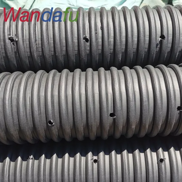 Wandafu Corrugated Perforated Permeable Pipe Flexible Permeable Pipe Cloth Wrapped Pipe HDPE Agricultural Drainage and Irrigation Special