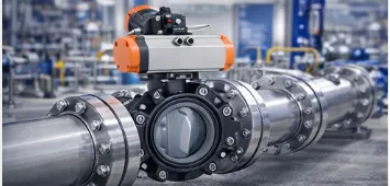 PVC-U ANSI Lug Butterfly Valve Pneumatic Actuated Valve Fail Open for Industrial Pipeline photo-2