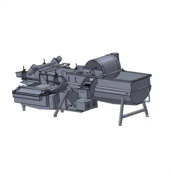 1000kg/h 2000kg/h Fully Automatic Strawberry Blueberry Vegetable Leaves Washing and Drying Line With Engine 304 Stainless Steel photo-5