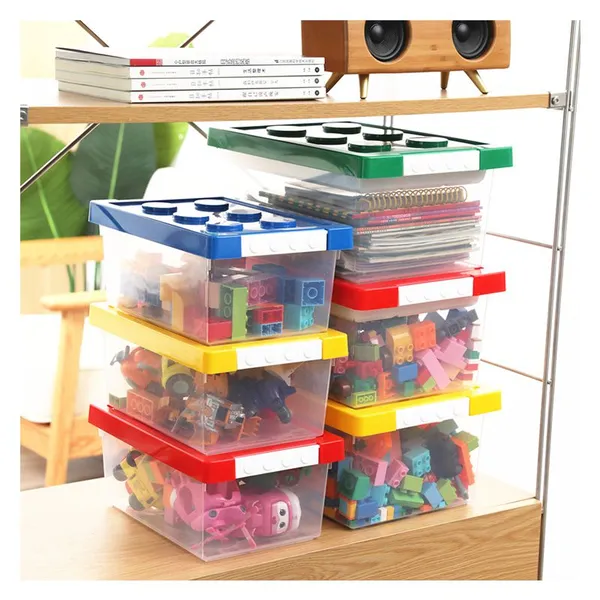 Clear Plastic Storage Bins With Lids 3 Size Craft Storage Container Sensory Bin Organizing Containers for Home Office photo-1