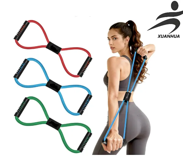 Figure 8 Resistance Band With Padded Handles Great for Stretch Exercise Fitness Training Yoga Resistance Weights Therapy Gym or Home Workout Equipment