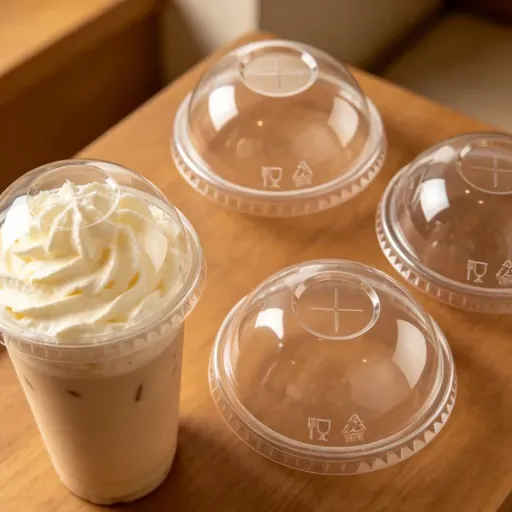 Food Grade PP Plastic Disposable Cup Lid Wholesale For Beverage Shop photo-3