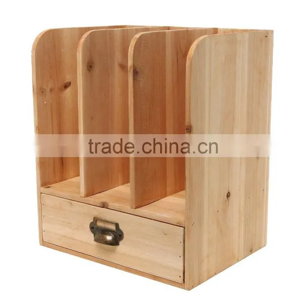 High-grade Handmade Customized Wooden Desk Book Shelf photo-3
