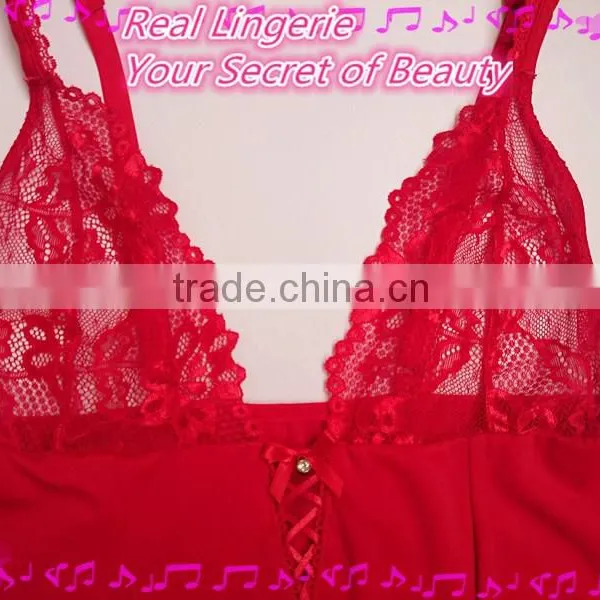 Sexy Hot Selling Lace Bra Transparent Lingerie, OEM Service Babydoll for Mature Women photo-4