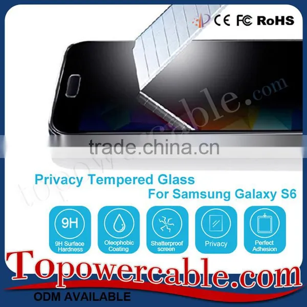 Privacy Anti-Spy Tempered Glass Screen Protector For Samsung Galaxy S6 photo-3
