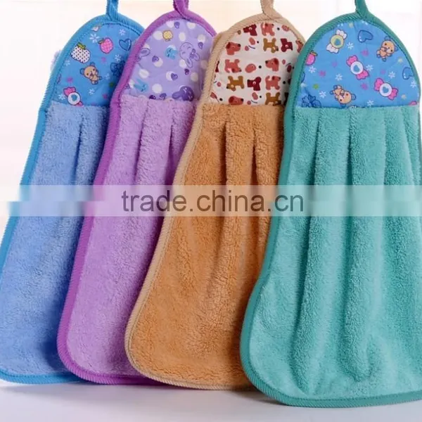 2015 Hot Promotional Decorative Coral Fleece Hand Towel photo-2