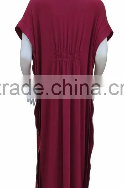 Milk Silk Square Abaya Stylish Muslim Women's Dress With Embroidery on Two Side photo-2