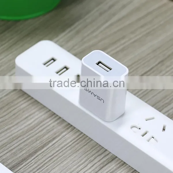 USAMS Single USB Output Charger Adapter for IPhone/iPad/iPod Fast Charging US Plug Charger Travel Series MT-5526 photo-5