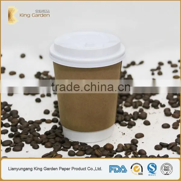 Brown Triple Wall Paper Coffee Cups With Lids photo-3