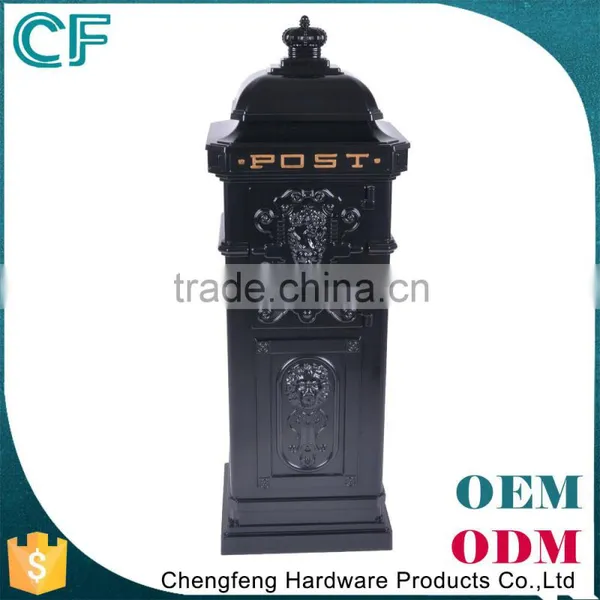 The Most Popular Style In Europe High Hardness Black Free Standing Residential Decorative Mail Boxes From China photo-5