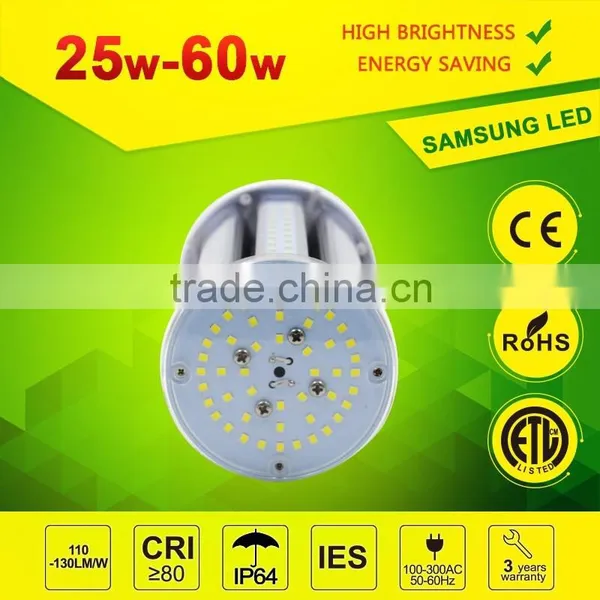 CE ROHS ETL High Lumens 130Lm/W 3 Years Warranty IP64 Waterproof 40W Dimmable Led Corn Light photo-5