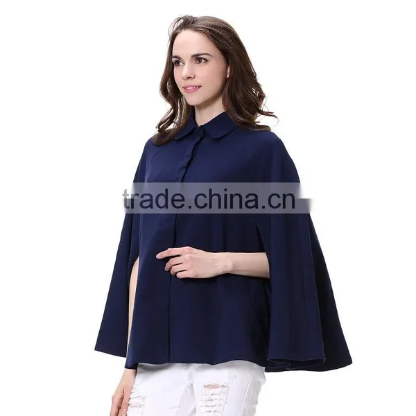 Cape Fashion Black Coat for Women in Guangzhou photo-4