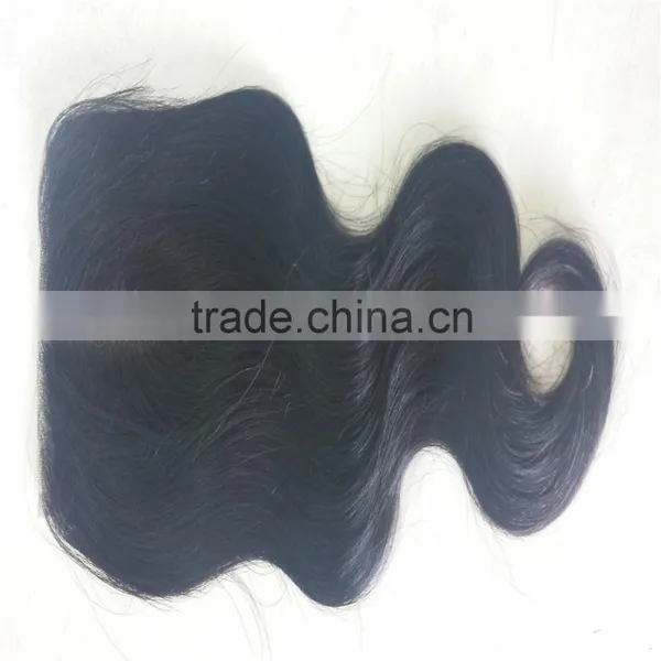 Express Hair Cheap Body Wave 100%peruvian Virgin Hair Middle Parting Lace Front Closure photo-2