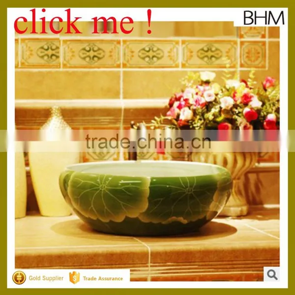 Porcelain Sink Chinese Colorful Art Ceramic Table Top Basin Bathroom Sink