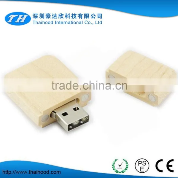 Wholesale Square Laser Engraved Walnut Wood USB Flash Drive photo-5