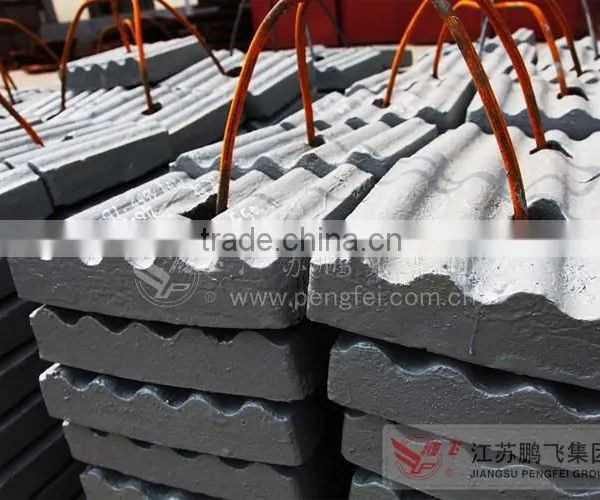 Jiangsu China Cement Plant Spare Parts Ball Mill Liner Plate